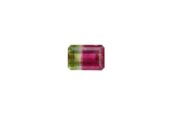 Tri Color Tourmaline Gemstone - 12.25 cts. Emerald Cut - Amazon Imports, Inc. - Fine Quality Gemstones and Jewelry Since 1978