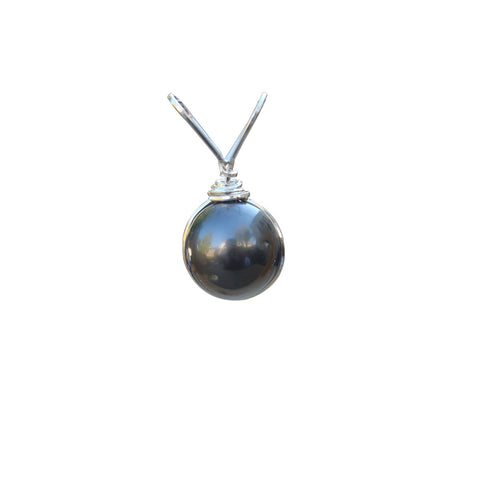 Natural South Sea Black Pearl Gemstone Pendant in Sterling Silver - Amazon Imports, Inc. - Fine Quality Gemstones and Jewelry Since 1978