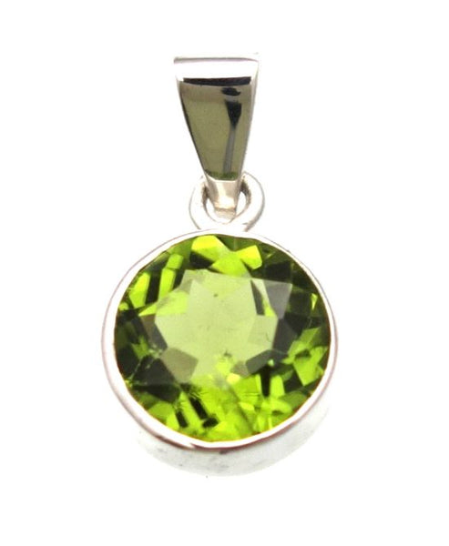 Peridot Pendant in Sterling Silver Bezel Stetting - Amazon Imports, Inc. - Fine Quality Gemstones and Jewelry Since 1978