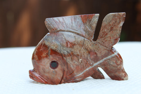 Large Fish Soapstone Animal Carving - Amazon Imports, Inc. - Fine Quality Gemstones and Jewelry Since 1978