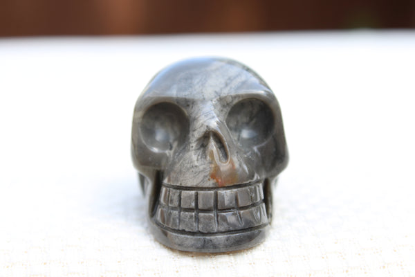 Grey Jasper Carved Skull - Amazon Imports, Inc. - Fine Quality Gemstones and Jewelry Since 1978
