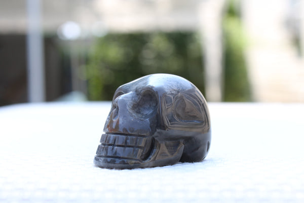 Grey Jasper Carved Skull - Amazon Imports, Inc. - Fine Quality Gemstones and Jewelry Since 1978