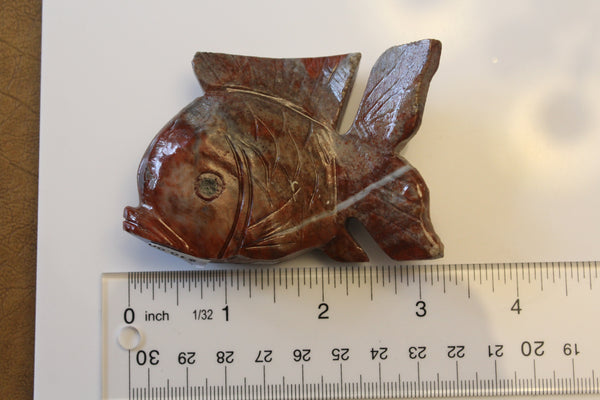 Large Fish Soapstone Animal Carving - Amazon Imports, Inc. - Fine Quality Gemstones and Jewelry Since 1978