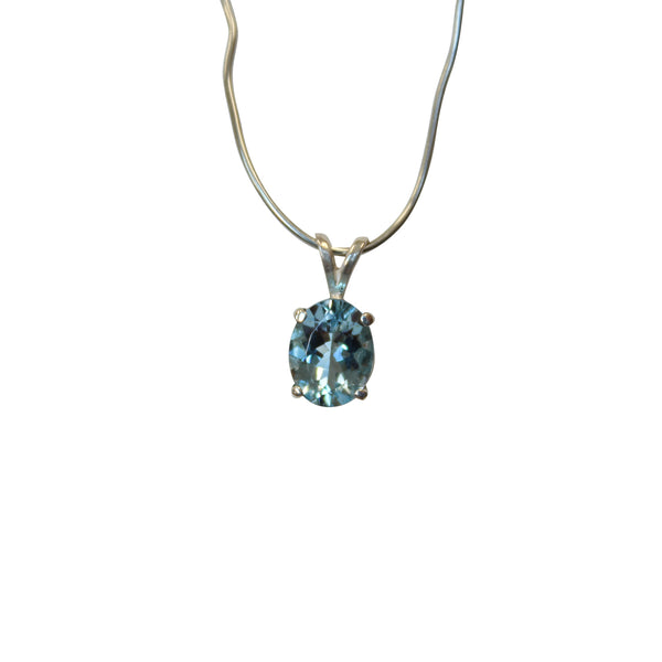 Aquamarine Gemstone Pendant in Sterling Silver - Amazon Imports, Inc. - Fine Quality Gemstones and Jewelry Since 1978