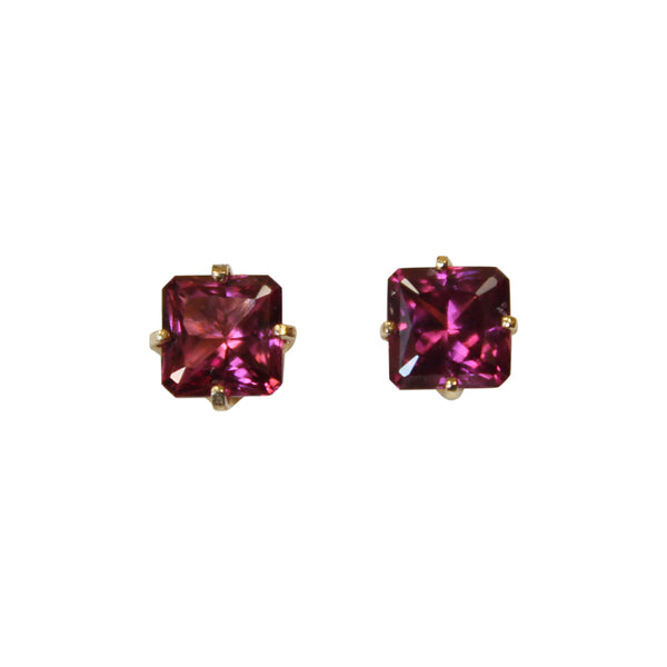 Rhodolite Garnet Gemstone Earrings in 14kt. Gold - Amazon Imports, Inc. - Fine Quality Gemstones and Jewelry Since 1978