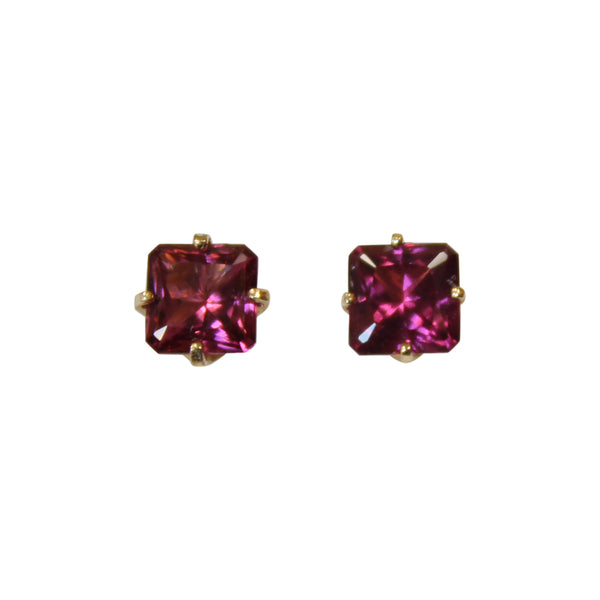 Rhodolite Garnet Gemstone Earrings in 14kt. Gold - Amazon Imports, Inc. - Fine Quality Gemstones and Jewelry Since 1978