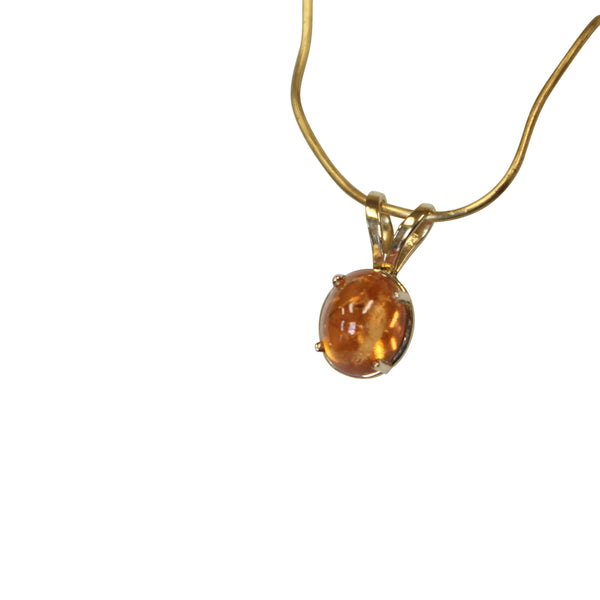 Mandarin Garnet Cabachon Gemstone in 14 kt. Gold - Amazon Imports, Inc. - Fine Quality Gemstones and Jewelry Since 1978