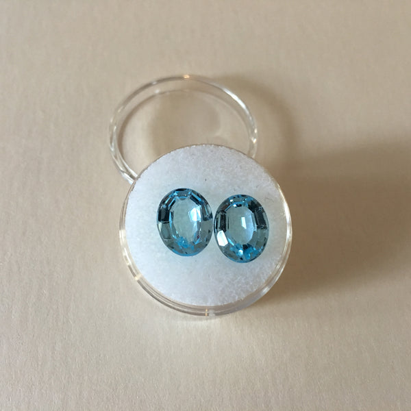Sky Blue Topaz Gemstone Matched Pair -  Oval Cut - Amazon Imports, Inc. - Fine Quality Gemstones and Jewelry Since 1978