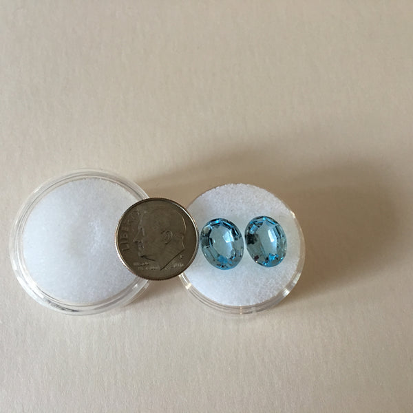 Sky Blue Topaz Gemstone Matched Pair -  Oval Cut - Amazon Imports, Inc. - Fine Quality Gemstones and Jewelry Since 1978