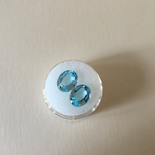 Sky Blue Topaz Gemstone Matched Pair -  Oval Cut - Amazon Imports, Inc. - Fine Quality Gemstones and Jewelry Since 1978