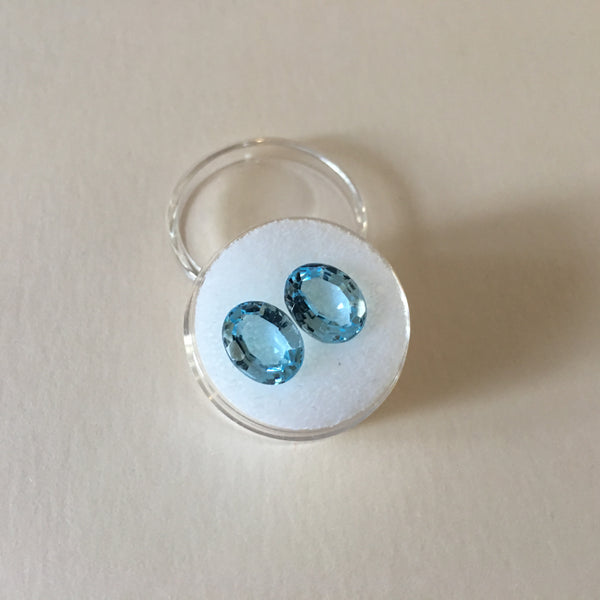 Sky Blue Topaz Gemstone Matched Pair -  Oval Cut - Amazon Imports, Inc. - Fine Quality Gemstones and Jewelry Since 1978