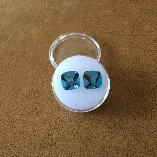 London Blue Topaz Gemstone - 7.30 cts. matched pair - Amazon Imports, Inc. - Fine Quality Gemstones and Jewelry Since 1978