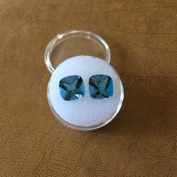 London Blue Topaz Gemstone - 7.30 cts. matched pair - Amazon Imports, Inc. - Fine Quality Gemstones and Jewelry Since 1978