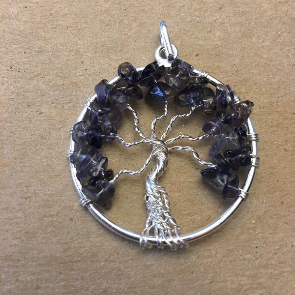 Tree of Life Circle Gemstone Pendants - Various Color Choices - Amazon Imports, Inc. - Fine Quality Gemstones and Jewelry Since 1978