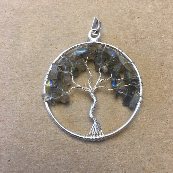Tree of Life Circle Gemstone Pendants - Various Color Choices - Amazon Imports, Inc. - Fine Quality Gemstones and Jewelry Since 1978