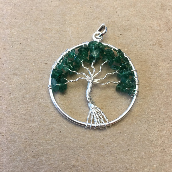 Tree of Life Circle Gemstone Pendants - Various Color Choices - Amazon Imports, Inc. - Fine Quality Gemstones and Jewelry Since 1978