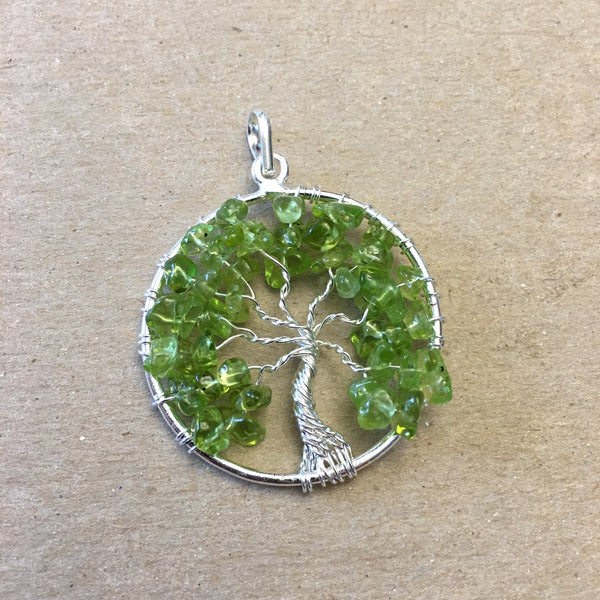Tree of Life Circle Gemstone Pendants - Various Color Choices - Amazon Imports, Inc. - Fine Quality Gemstones and Jewelry Since 1978