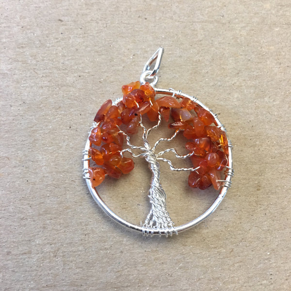 Tree of Life Circle Gemstone Pendants - Various Color Choices - Amazon Imports, Inc. - Fine Quality Gemstones and Jewelry Since 1978