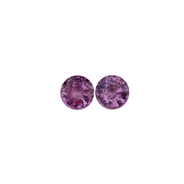 Pink Sapphire Gemstones - 1.41 cts.  Matched Pair Round - Amazon Imports, Inc. - Fine Quality Gemstones and Jewelry Since 1978