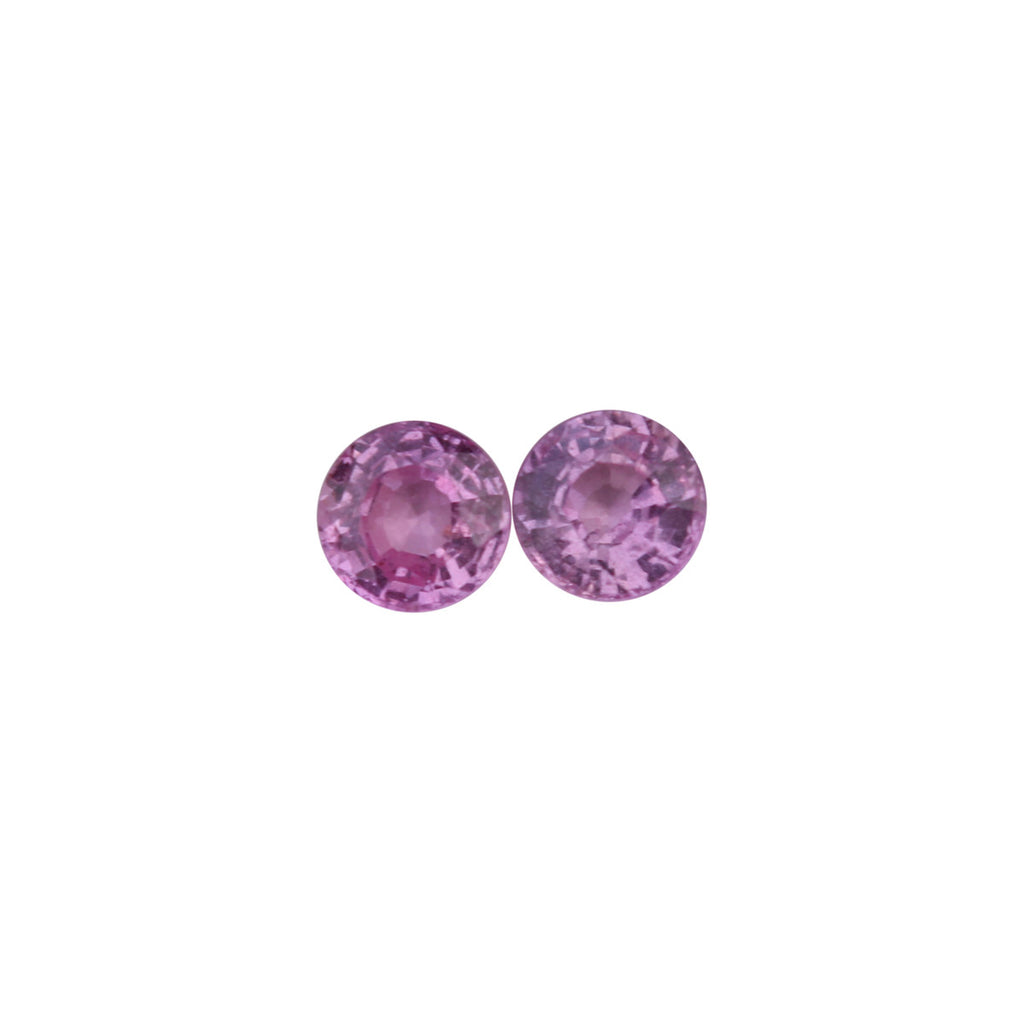 Pink Sapphire Gemstones - 1.41 cts.  Matched Pair Round - Amazon Imports, Inc. - Fine Quality Gemstones and Jewelry Since 1978
