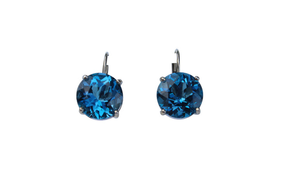 London Blue Topaz Gemstone Earrings Set in Sterling Silver - Amazon Imports, Inc. - Fine Quality Gemstones and Jewelry Since 1978