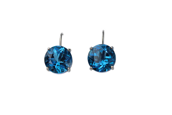 London Blue Topaz Gemstone Earrings Set in Sterling Silver - Amazon Imports, Inc. - Fine Quality Gemstones and Jewelry Since 1978