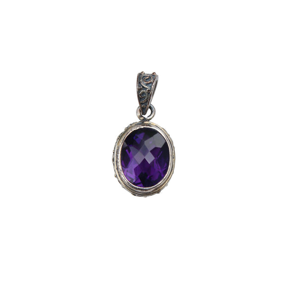 Amethyst Gemstone Bezel Set in Sterling Silver - Amazon Imports, Inc. - Fine Quality Gemstones and Jewelry Since 1978