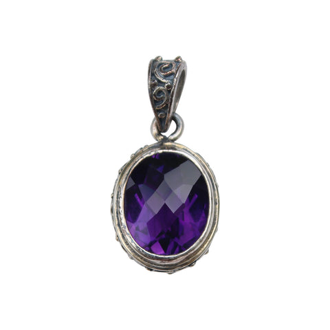 Amethyst Gemstone Bezel Set in Sterling Silver - Amazon Imports, Inc. - Fine Quality Gemstones and Jewelry Since 1978