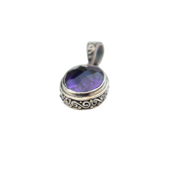 Amethyst Gemstone Bezel Set in Sterling Silver - Amazon Imports, Inc. - Fine Quality Gemstones and Jewelry Since 1978