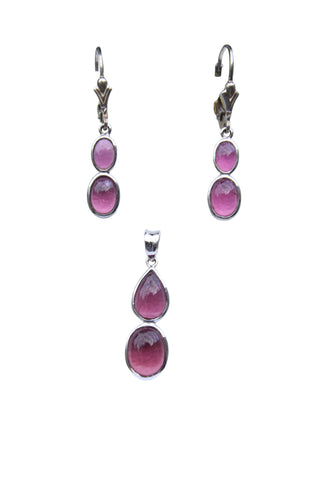 Pink Tourmaline Earring & Pendant Set - Amazon Imports, Inc. - Fine Quality Gemstones and Jewelry Since 1978