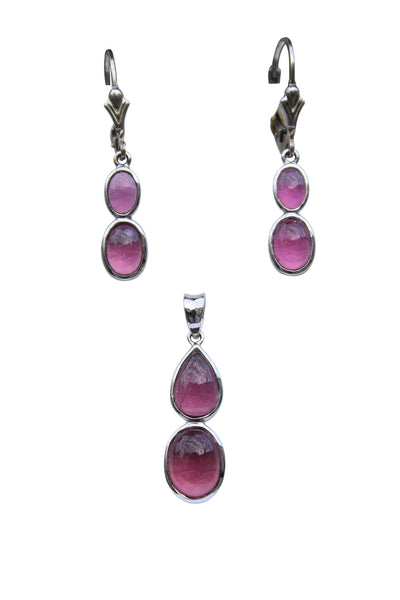 Pink Tourmaline Earring & Pendant Set - Amazon Imports, Inc. - Fine Quality Gemstones and Jewelry Since 1978