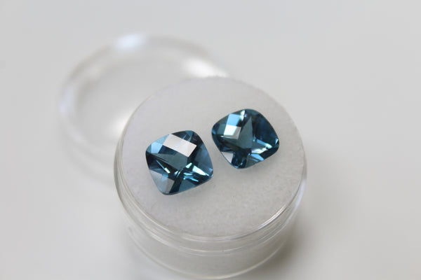 London Blue Topaz Gemstone - 7.30 cts. matched pair - Amazon Imports, Inc. - Fine Quality Gemstones and Jewelry Since 1978