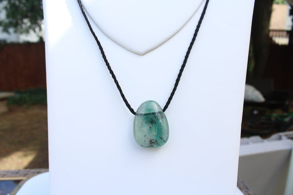 Fluorite Tumbled Gemstone Adjustable Necklace - Amazon Imports, Inc. - Fine Quality Gemstones and Jewelry Since 1978