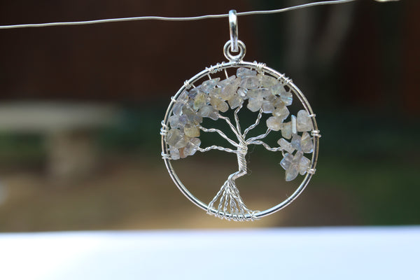 Tree of Life Circle Gemstone Pendants - Various Color Choices - Amazon Imports, Inc. - Fine Quality Gemstones and Jewelry Since 1978