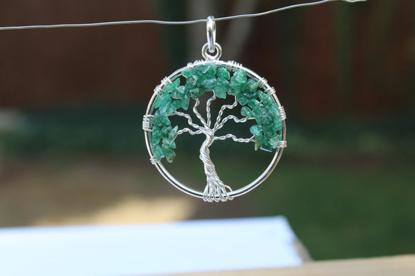 Tree of Life Circle Gemstone Pendants - Various Color Choices - Amazon Imports, Inc. - Fine Quality Gemstones and Jewelry Since 1978