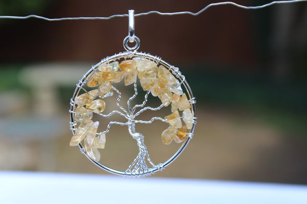 Tree of Life Circle Gemstone Pendants - Various Color Choices - Amazon Imports, Inc. - Fine Quality Gemstones and Jewelry Since 1978