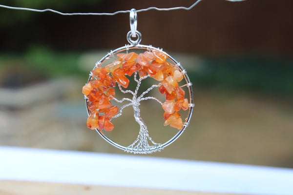 Tree of Life Circle Gemstone Pendants - Various Color Choices - Amazon Imports, Inc. - Fine Quality Gemstones and Jewelry Since 1978