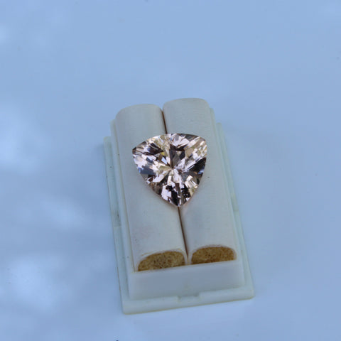Morganite Gemstone  -  11.67 cts.  Trillion cut - Amazon Imports, Inc. - Fine Quality Gemstones and Jewelry Since 1978