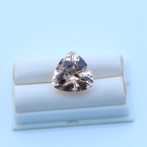 Morganite Gemstone  -  11.67 cts.  Trillion cut - Amazon Imports, Inc. - Fine Quality Gemstones and Jewelry Since 1978