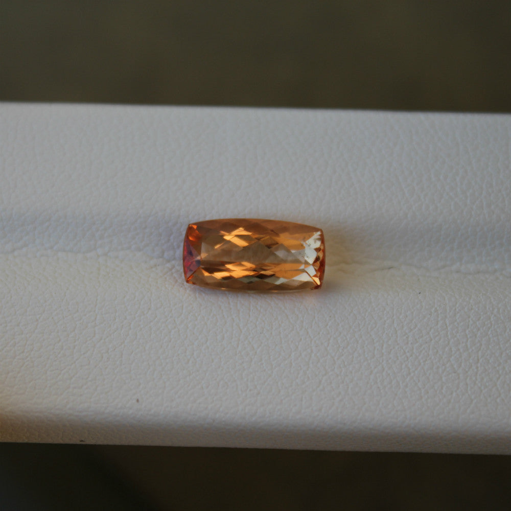 Imperial Topaz Gemstone 3.11 cts. Cushion Cut